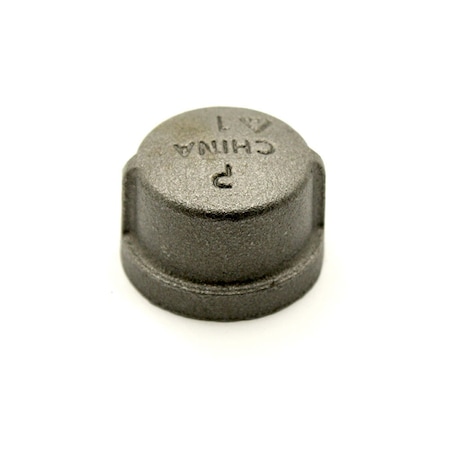 Thrifco Plumbing 1-1/4 Inch Black Steel Cap 8318086